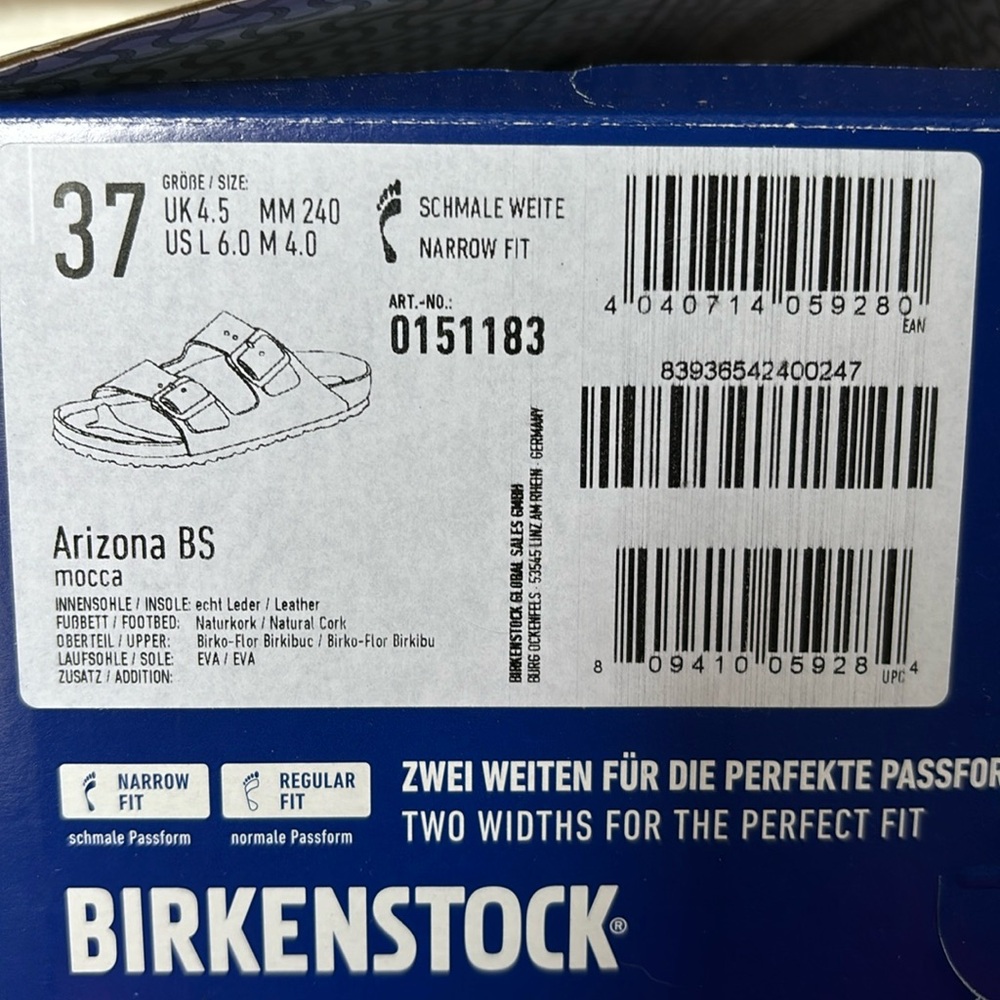 Birkenstock Arizona BS New w tags Mocca color size 37 women’s sandals